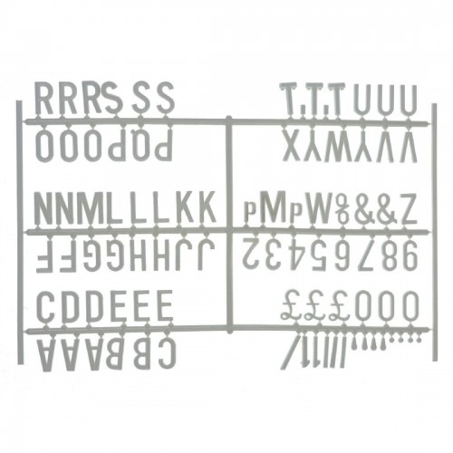 Beaumont Peg Board 20mm Letters 540 Characters White