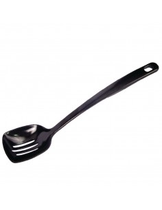 Black Slotted Serving Spoon 12in