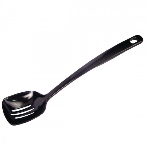 Black Slotted Serving Spoon 12in