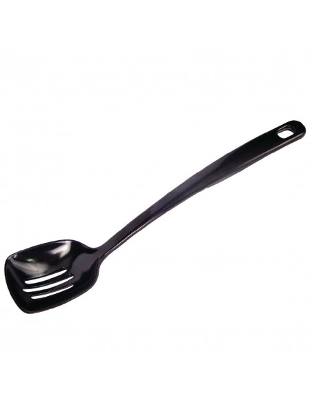 Black Slotted Serving Spoon 12in