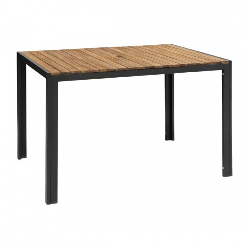 Bolero Acacia Wood and Steel Rectangular Table 1200