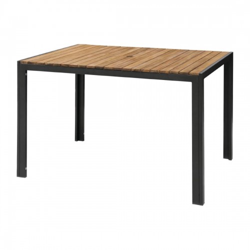 Bolero Acacia Wood and Steel Rectangular Table 1200
