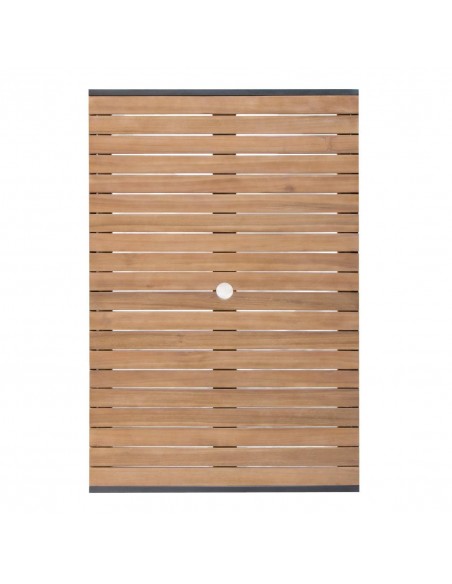 Bolero Acacia Wood and Steel Rectangular Table 1200