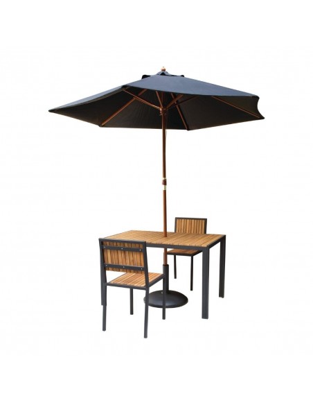 Bolero Acacia Wood and Steel Rectangular Table 1200