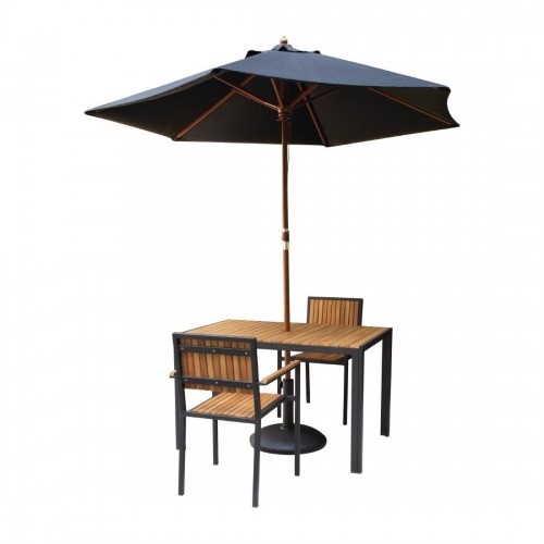 Bolero Acacia Wood and Steel Rectangular Table 1200