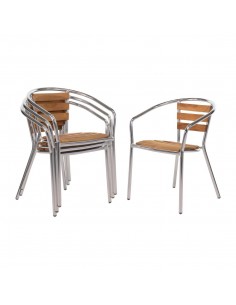 Aluminium and Ash Chair 730mm (Pack of 4)