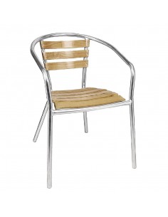 Aluminium and Ash Chair 730mm (Pack of 4) 2