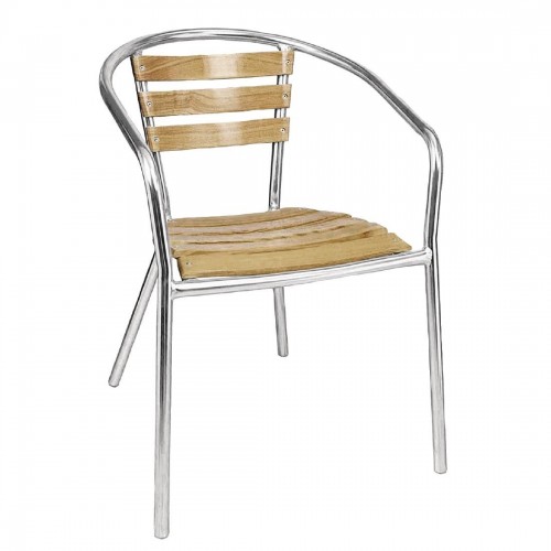 Aluminium and Ash Chair 730mm (Pack of 4)