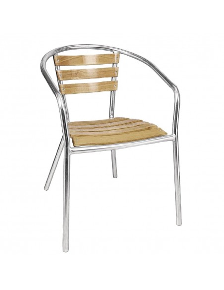 Aluminium and Ash Chair 730mm (Pack of 4)