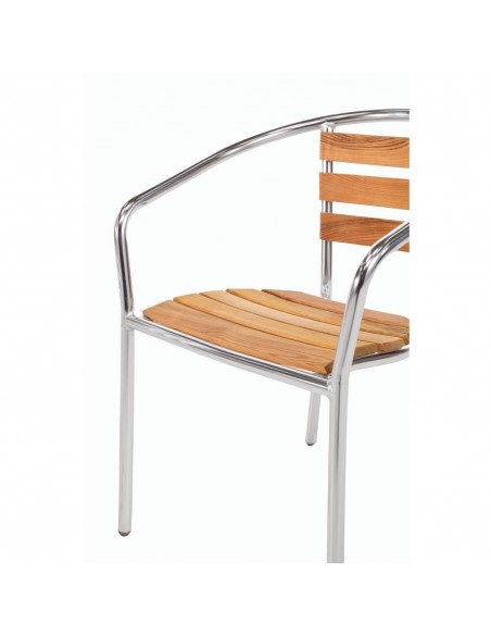 Aluminium and Ash Chair 730mm (Pack of 4)