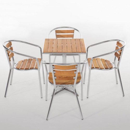 Aluminium and Ash Chair 730mm (Pack of 4)