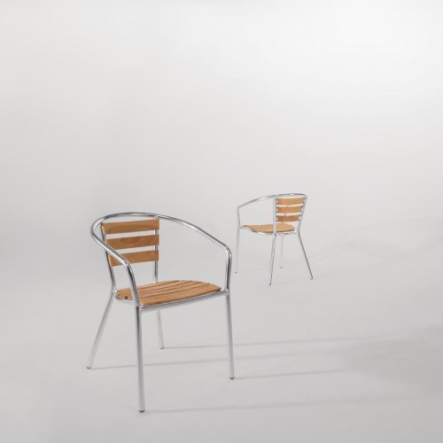 Aluminium and Ash Chair 730mm (Pack of 4)