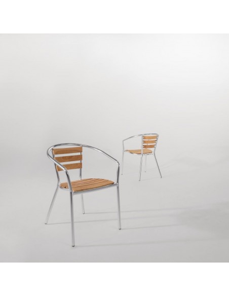 Aluminium and Ash Chair 730mm (Pack of 4)