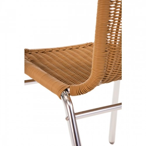 Bolero Aluminium & Wicker Chair Natural (Pack of 4)