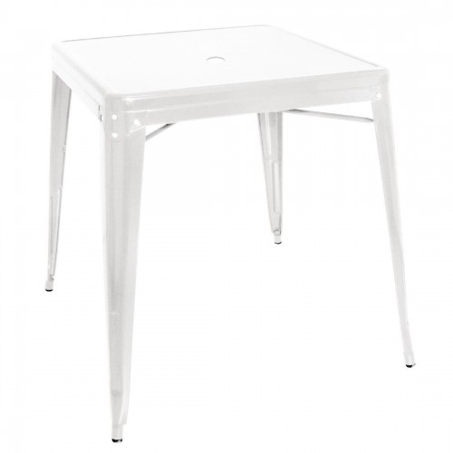 White Steel Bistro Table