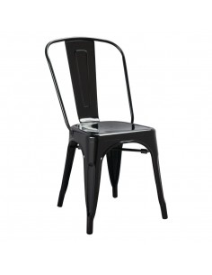 Bolero GL331 Bistro Side Chairs Steel Black Pack of 4