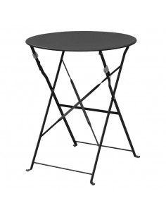 Bolero Black Pavement Style Steel Table