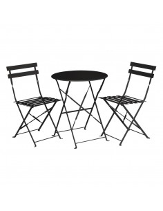 Bolero Black Pavement Style Steel Table 2