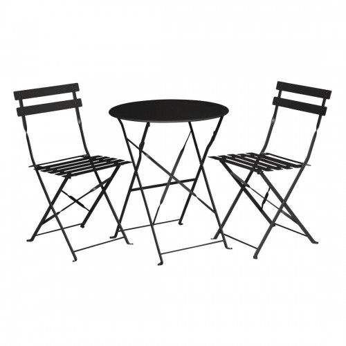 Bolero Black Pavement Style Steel Table