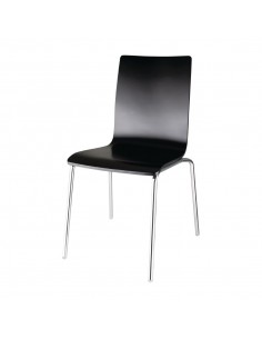 Bolero Black Square Back Sidechair (Pack of 4) 2