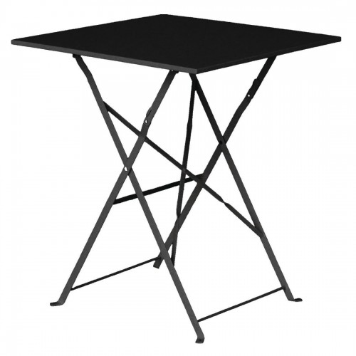 Bolero Black Pavement Style Steel Table Square