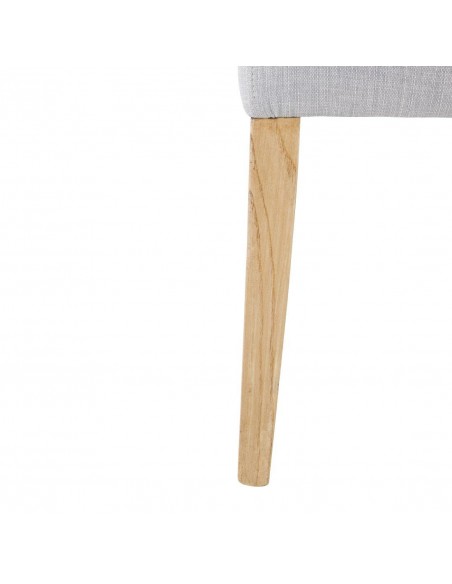 Bolero Chiswick Button Dining Chairs French Grey (Pack of 2)