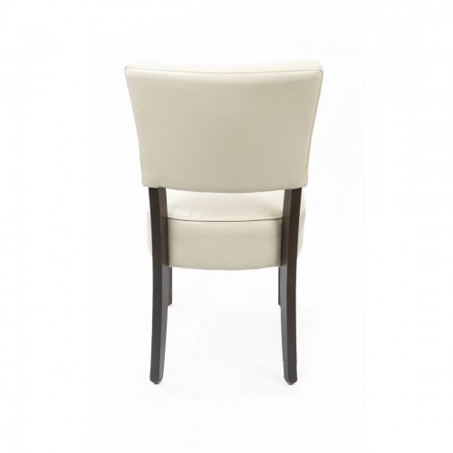 Bolero Chunky Faux Leather Chair Cream (Pack of 2)