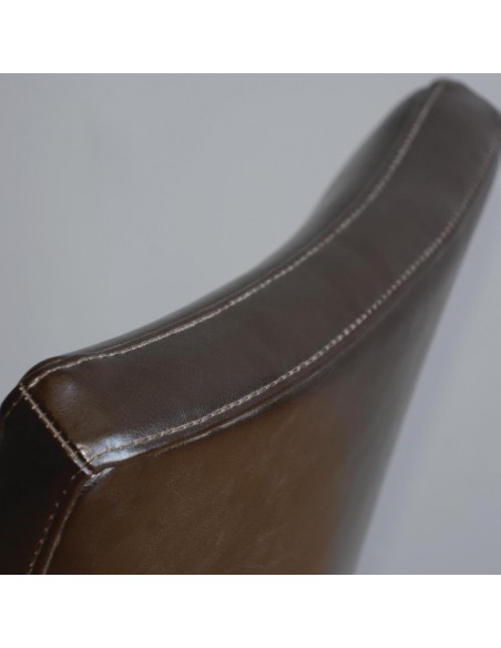 Bolero Chunky Faux Leather Chair Dark Brown (Pack of 2)