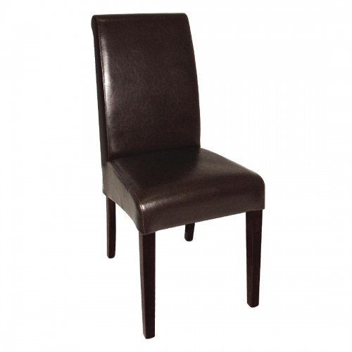 Bolero Curved Back Leather Chair (Pack of 2)