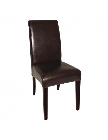 Bolero Curved Back Leather Chair (Pack of 2)