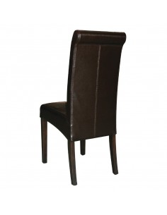 Bolero Curved Back Leather Chair (Pack of 2) 2