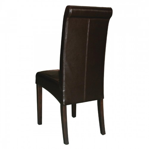 Bolero Curved Back Leather Chair (Pack of 2)