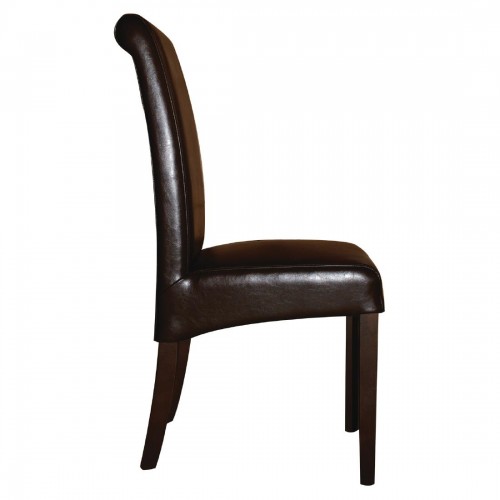 Bolero Curved Back Leather Chair (Pack of 2)