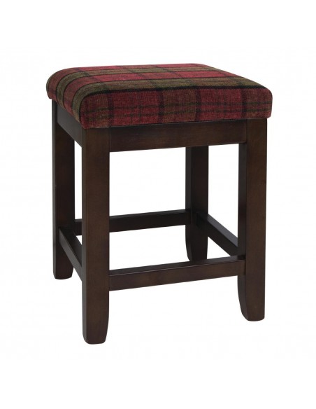 Bolero Dale Low Stools Claret Tartan (Pack of 2)