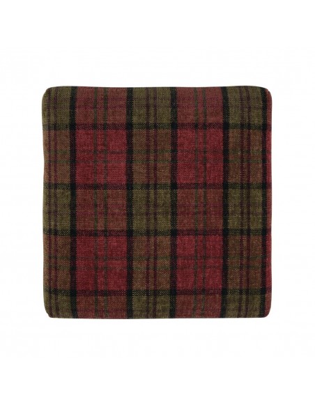Bolero Dale Low Stools Claret Tartan (Pack of 2)