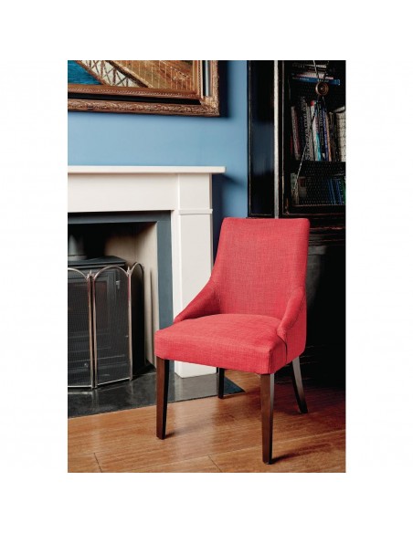 Bolero Dark Red Finesse Dining Chairs (Pack of 2)