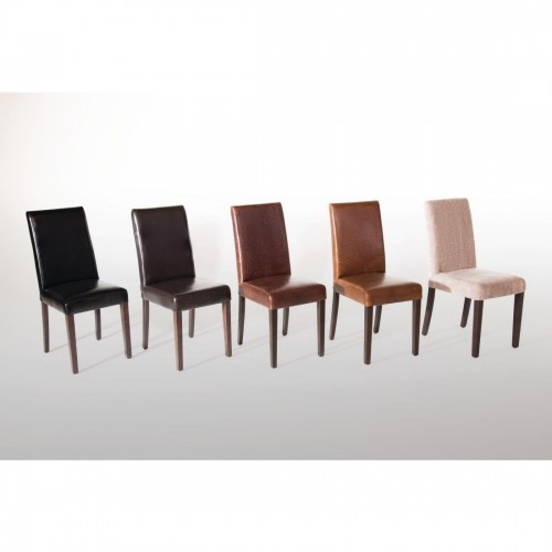 Bolero Faux Leather Dining Chair Antique Brown Pack of 2