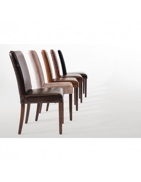 Bolero Faux Leather Dining Chair Antique Brown Pack of 2