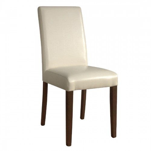 Bolero Faux Leather Dining Chairs Cream Pack of 2