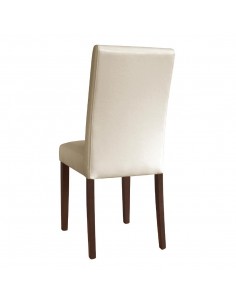 Bolero Faux Leather Dining Chairs Cream Pack of 2 2