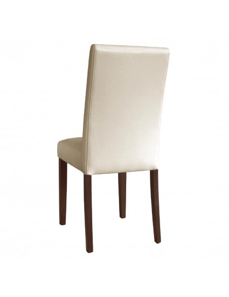 Bolero Faux Leather Dining Chairs Cream Pack of 2