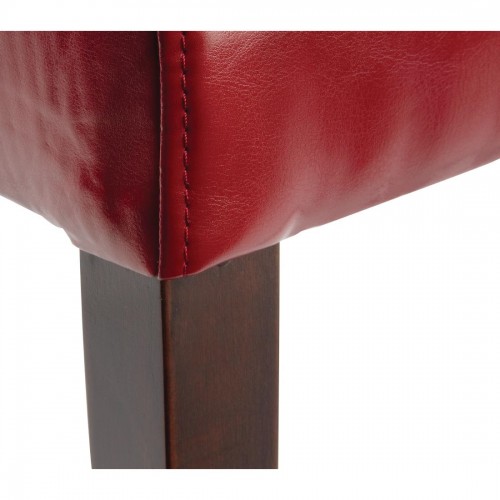 Bolero Faux Leather Dining Chairs Red (Pack of 2)