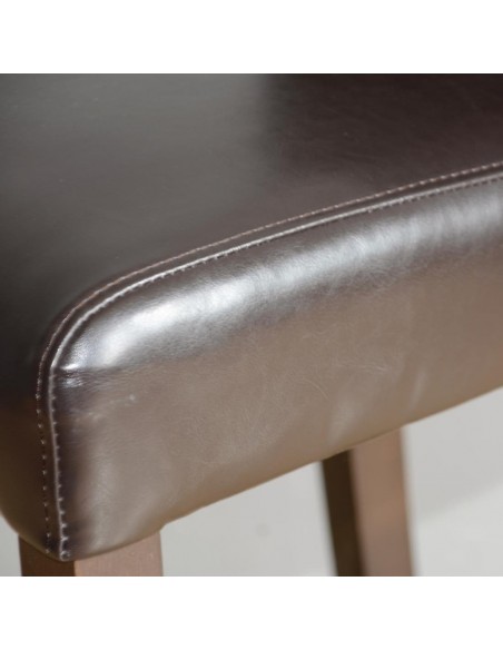 Bolero Faux Leather High Bar Stool with Full Back