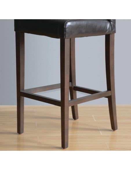 Bolero Faux Leather High Bar Stool with Full Back