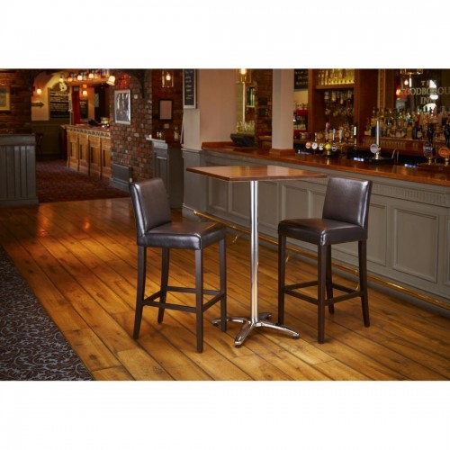 Bolero Faux Leather High Bar Stool with Full Back