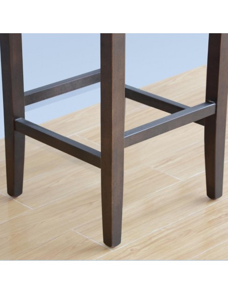 Bolero Faux Leather High Bar Stools Black (Pack of 2)