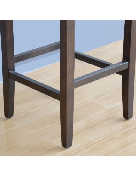 Bolero Faux Leather High Bar Stools Dark Brown (Pack of 2)