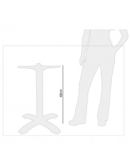 Bolero Flip Top Aluminium Table Base