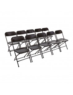 Bolero Folding Chair Black (Pack of 10)