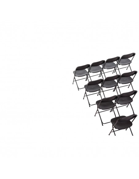 Bolero Folding Chair Black (Pack of 10)
